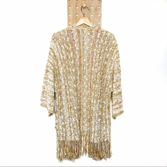 NWT FREE PEOPLE LUCIA FRINGE CARDIGAN - Picture 9 of 10